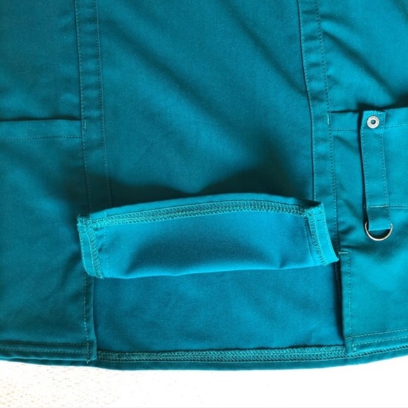Dark Green (Emerald) Dickies Scrub Top - Picture 3 of 7